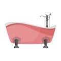 Bath tub vector icon.Cartoon vector icon isolated on white background bath tub.