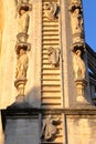 BATH, UK: Architectural detail of the facade of Bath Abbey