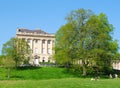 View towards the historic Georgian Royal Crescent, Bath, Somerset, England. A Unesco World Heritage Site.