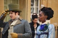 Actors of a period drama filmed by Netflix during breaks