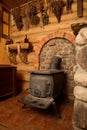 Bath in wooden house at Vidzeme region. Latvia