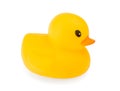 Bath yellow rubber duck isolated white background clipping path