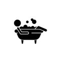 Bathe black glyph icon