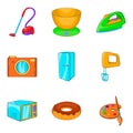 Bathe icons set, cartoon style Royalty Free Stock Photo