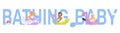 Bathing Baby Text Composition Royalty Free Stock Photo