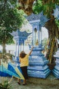 Bathing the Buddha statue in songkran festival