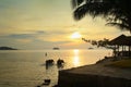 Bathing elephants in the Gulf of Siam