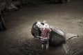 Bathing elephants at Mae Sa Elephant Camp, Mae Rim, Chiang Mai. Royalty Free Stock Photo