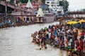 Bathing in ganges river Royalty Free Stock Photo