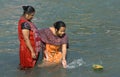 Bathing in Haridwar