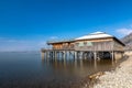 Bathing hut at Lake Constance Royalty Free Stock Photo
