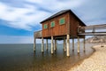 Bathing hut at Lake Constance Royalty Free Stock Photo