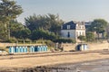 Bathing huts on the beach Royalty Free Stock Photo