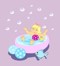 Bathing little Girl