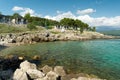 Bathing place at a campsite near Krk in Croatia