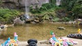 Bathing pool right under the Sarasah Bunta Waterfall Royalty Free Stock Photo