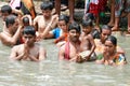 Bathing ritual in Langalbandh