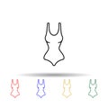 Bathing suit, swimwear clothes multi color style icon. Simple thin line, outline  of clothes icons for ui and ux, website or Royalty Free Stock Photo