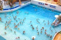 Bathing visitors to the water park