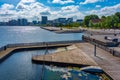 Bathouse on the riverside of Aalborg, Denmark Royalty Free Stock Photo