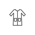 Bathrobe with pockets line icon