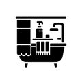 Bathroom black glyph icon