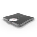 Bathroom black weight scale on white. 3D illustration