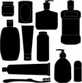 Variety of Bathroom Bottles, cosmetics and beauty products