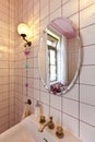 Bathroom in classical style, mirror and sink