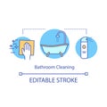 Bathroom cleaning concept icon