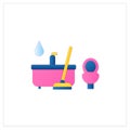 Bathroom cleaning flat icon