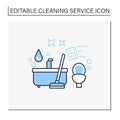 Bathroom cleaning line icon