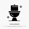 Bathroom, Cleaning, Toilet, Washroom solid Glyph Icon vector