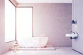 Bathroom with concrete walls, toned Royalty Free Stock Photo