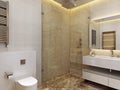 Bathroom contemporary style Royalty Free Stock Photo