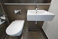 Bathroom detail with toilet and wash basin Royalty Free Stock Photo