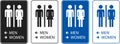 Bathroom Directional Sign Men Left, Women Right