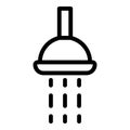 Bathroom drain icon, outline style