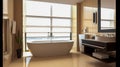 Bathroom Elegance At Its Best, Sleek, Stylish, High-End Design, Generative AI Royalty Free Stock Photo