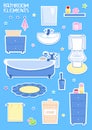 Bathroom elements - Hygiene accessories - Daily routine Royalty Free Stock Photo