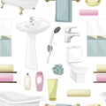 Bathroom elements pattern