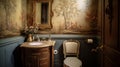 Elegant Toilet In Traditional Oil Painting Style