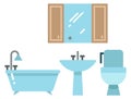 Bathroom furniture icon. Sanitary room interior design