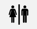 Bathroom Gender Icon. Men Women Man Woman Male Female Girl Boy Washroom Toilet Label Sign Symbol