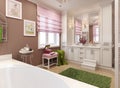 Bathroom for girls in classic style Royalty Free Stock Photo