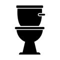 Bathroom glyph vector icon which can easily modify or edit