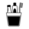 Bathroom Half Glyph Style vector icon which can easily modify or edit