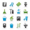 Bathroom and hygiene objects icons Royalty Free Stock Photo