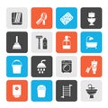 Bathroom and hygiene objects icons Royalty Free Stock Photo