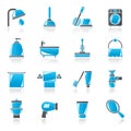 Bathroom and hygiene objects icons Royalty Free Stock Photo